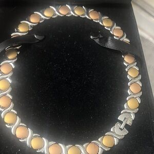 Elegant Silver and Gold Women's Necklace